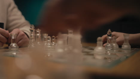 game of chess: static shot of the chessboard with some pieces