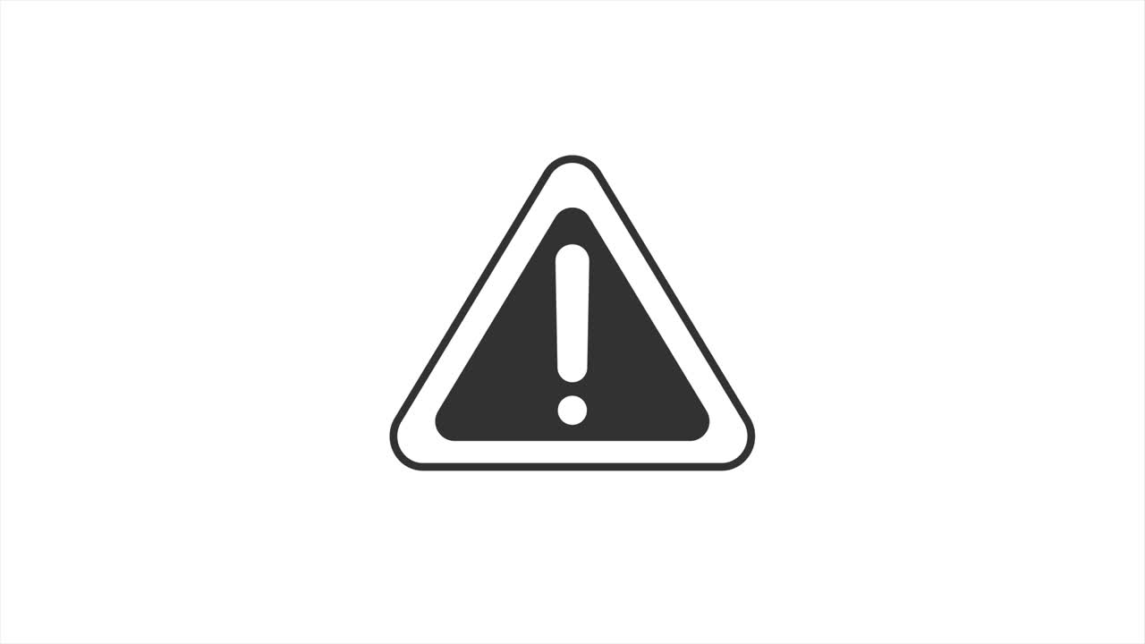 Attention animated sign for banner design. Warning icon. Attention sign