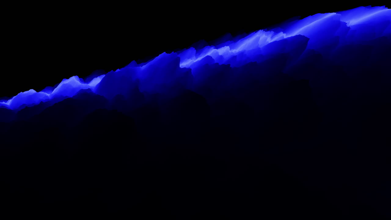 블랙 그라데이션에 흐르는 어두운 신비로운 푸른 폭풍 구름