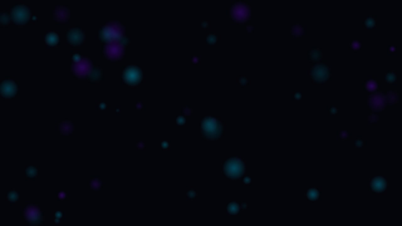Abstract Motion Background with Floating Blue and Purple Bokeh Particles