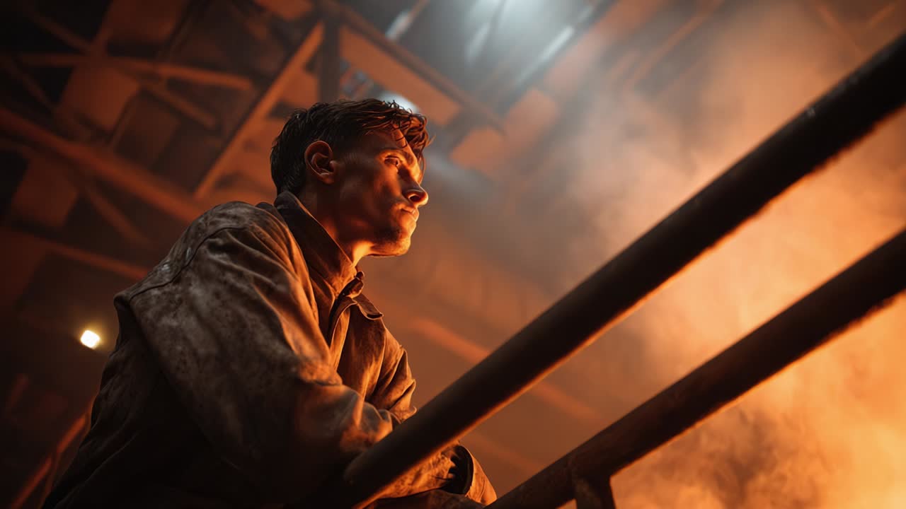 Industrial Worker at a Steel Mill