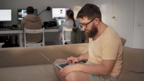 creative professionals working at home