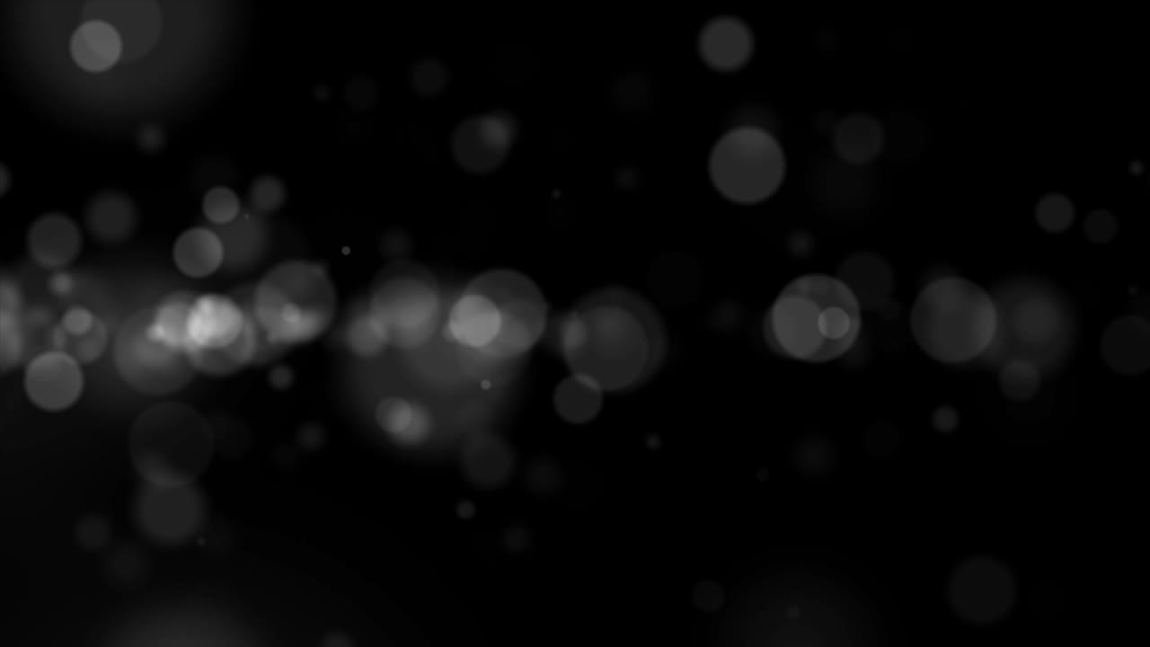 Animated White Out-of-Focus Glowing Orbs Bokeh Background Moving Past