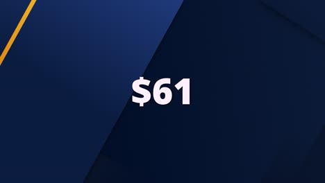 flat design animation showing a digital price of $61. designed for marketing videos, online stores, or sales promos