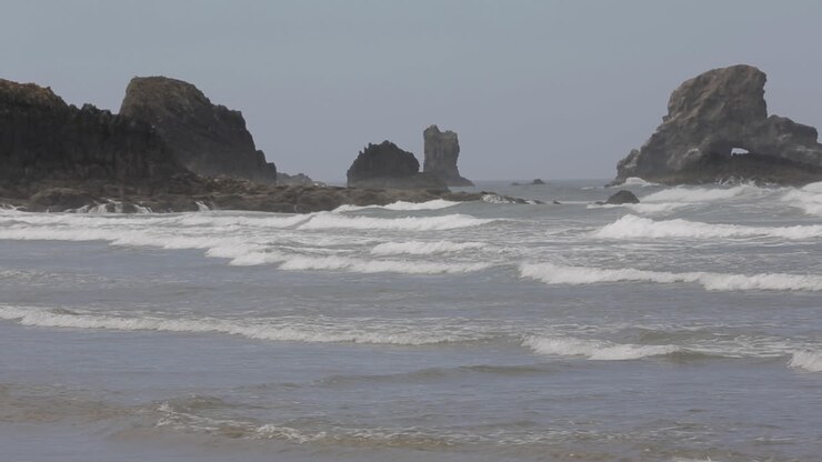 Onde dell'oceano e la costa dell'Oregon, Oceano Pacifico