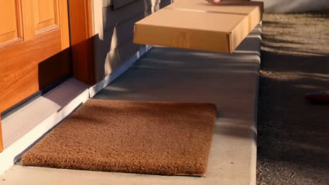 package delivery at the front door
