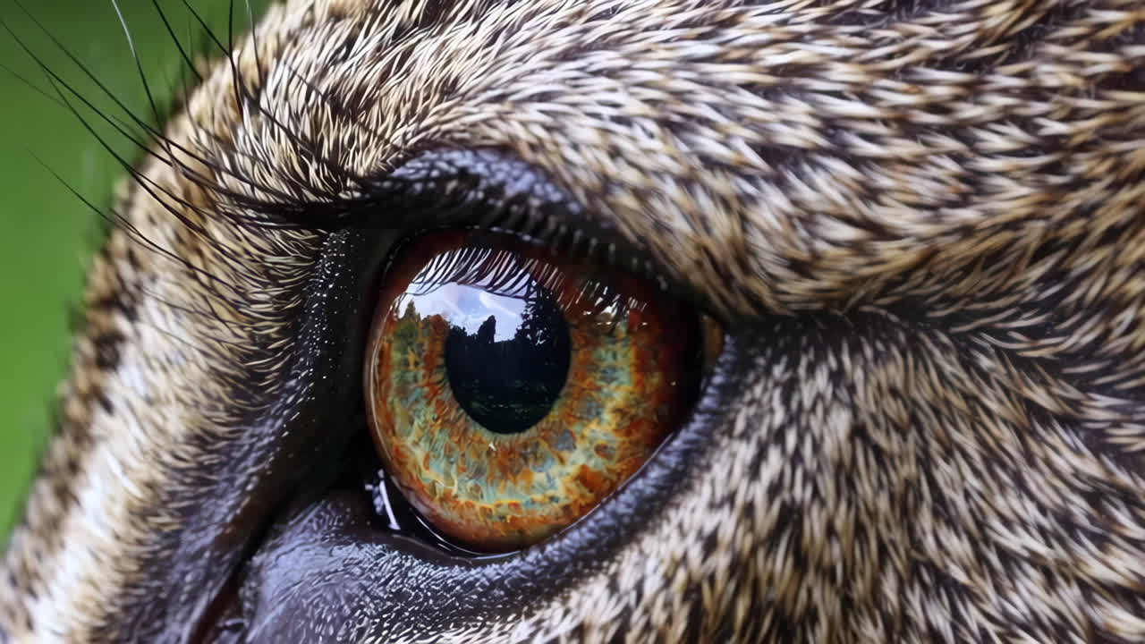 primer plano de un ojo de animal