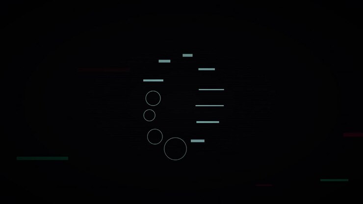 Animazione di caricamento digitale astratta con effetti glitch