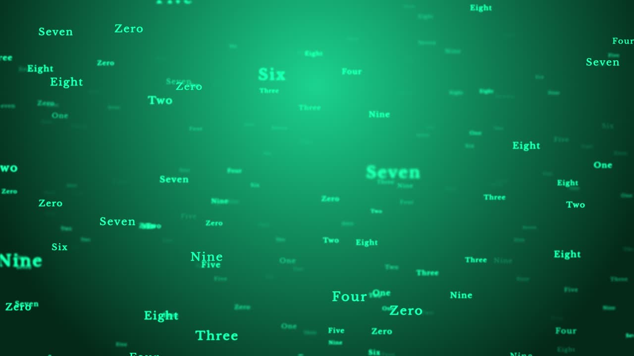 Abstract 4K Loop Creative digital mathematical formulas Loop Green Screen Loop Animation Background.