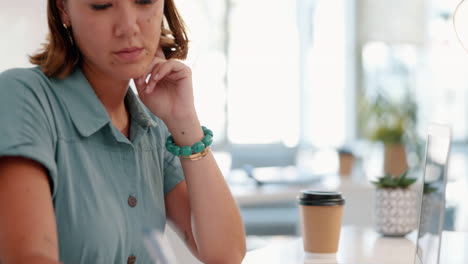 Business,-woman-and-hands-writing-notes-in-book