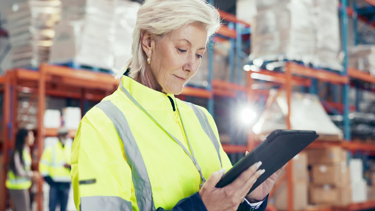 industrial, tableta y comercio electrónico para el almacén