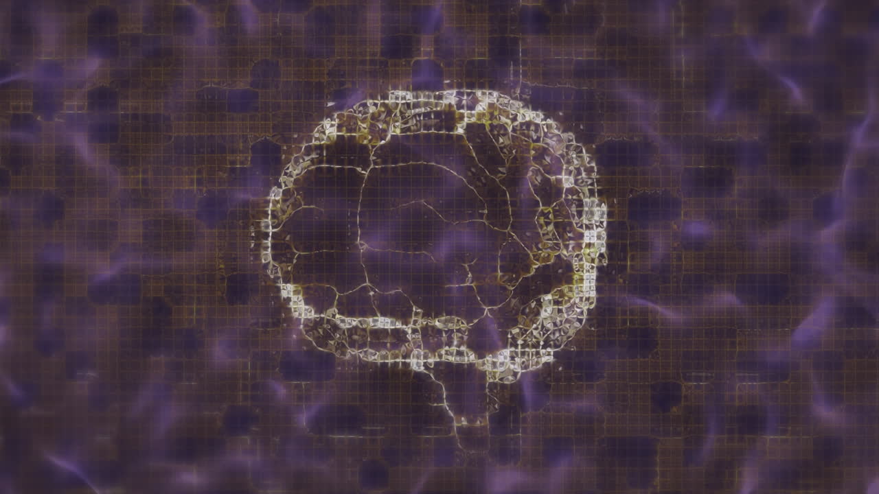 animación del cerebro humano sobre un fondo líquido