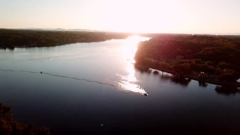 sunset aerial lake hickory nc, lake hickory north carolina