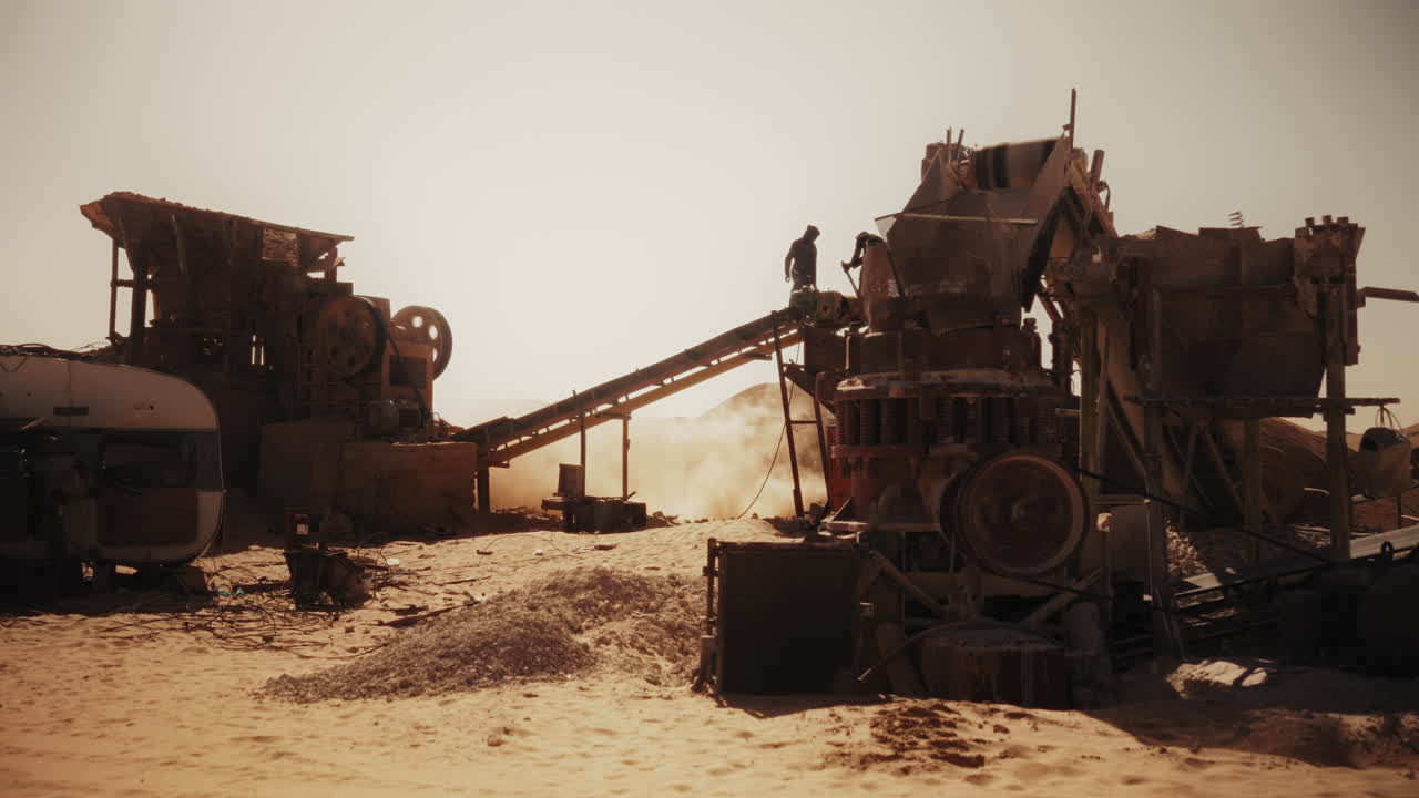 Sand and Gravel Processing Facility in a Desert Environment