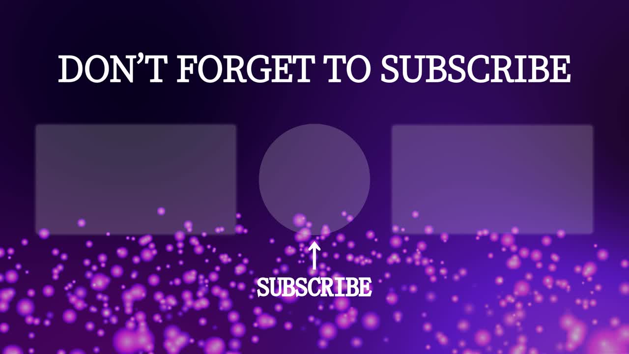 Luminous floating point end card ending screen motion graphics
