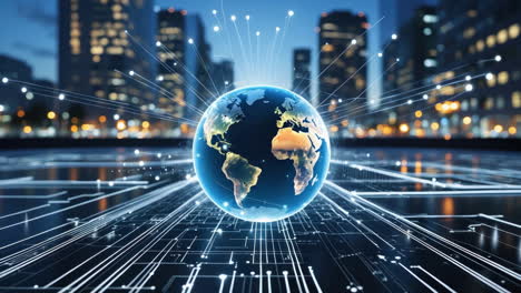 global connectivity and network technology in a smart city