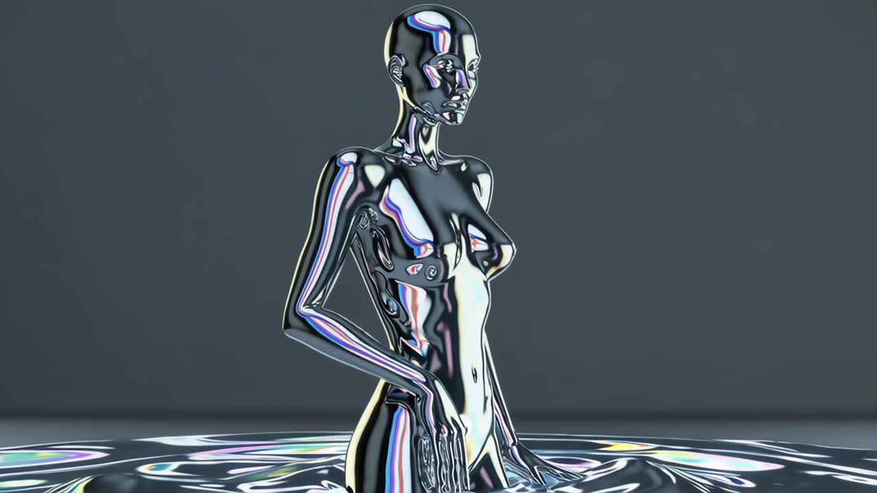 Metallic Woman in Liquid
