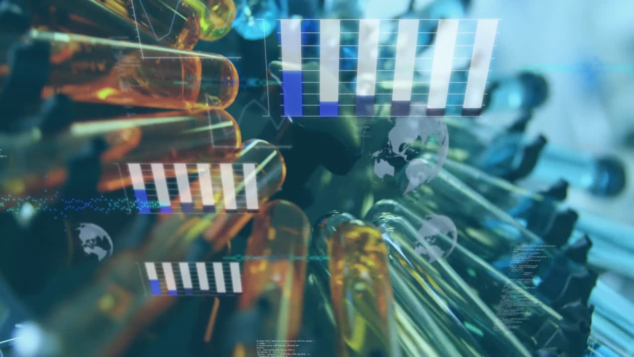 animación del registro estadístico y el procesamiento de datos en el laboratorio científico