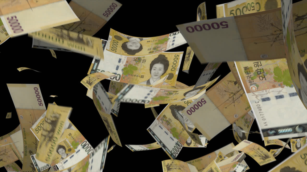 Falling South Korean Won Notes