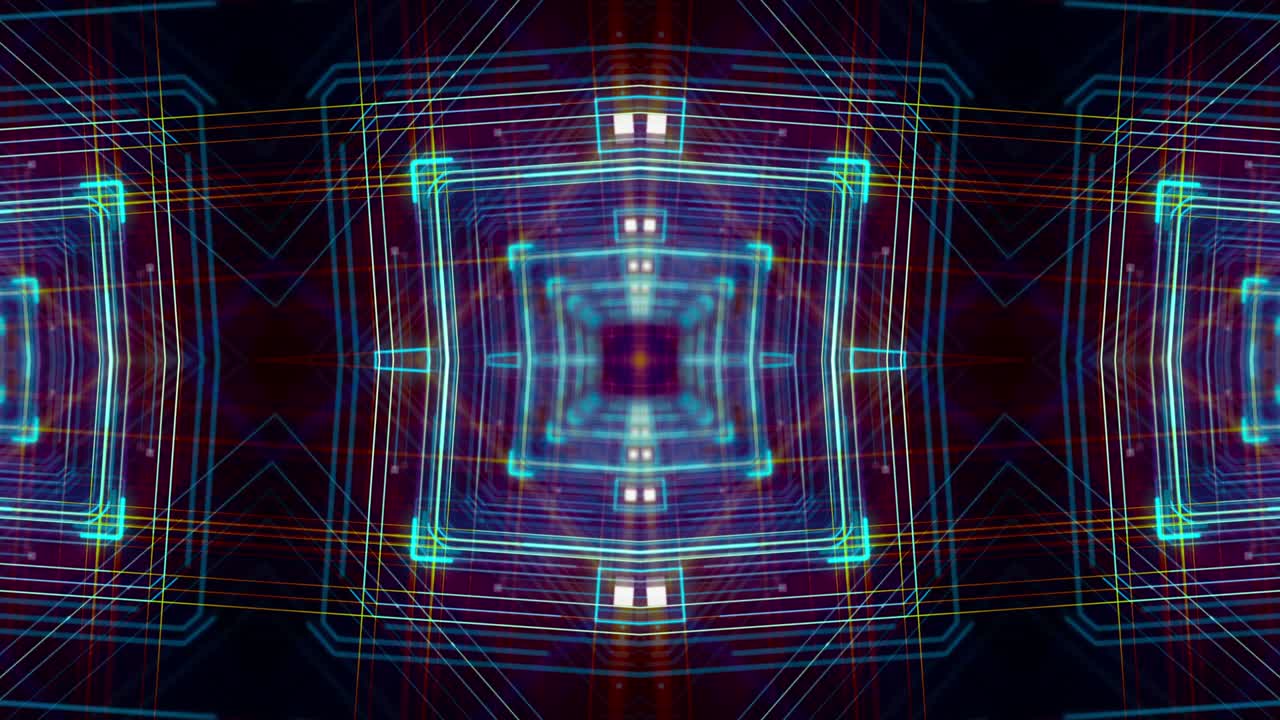 Retro Psychedelic Pulsing Kaleidoscope Tempo Abstract Background Loop