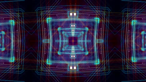 Retro Psychedelic Pulsing Kaleidoscope Tempo Abstract Background Loop