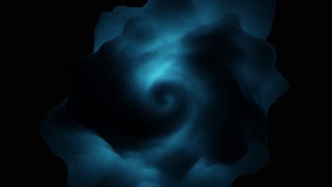 Fascinante-Espiral-Negra-Y-Azul-Con-Un-Centro-Azul-Radiante