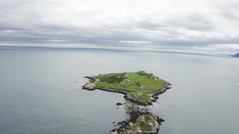 aerial capture of the dalkey island during a cloudy day