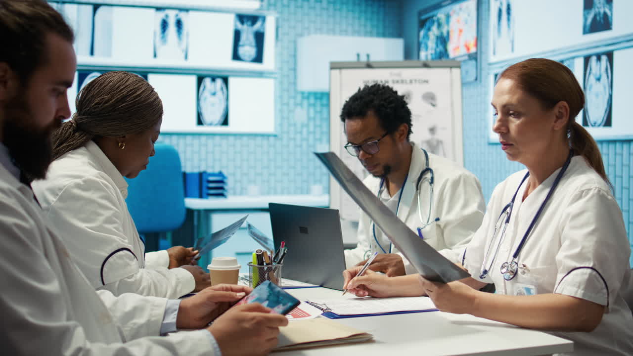Medical Professionals Discussing X-Rays