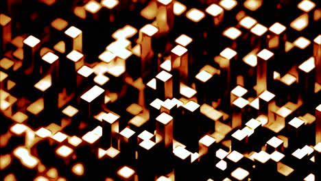 abstract glowing cubes