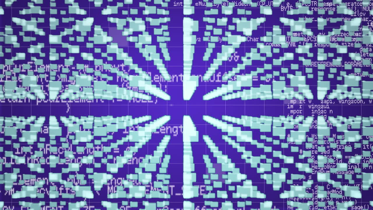 procesamiento de datos en fondo púrpura