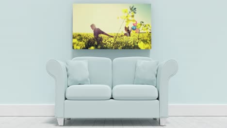 living room canvas video