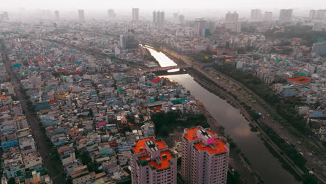 experience the serene beauty of ho chi city as the sun dips below the horizon