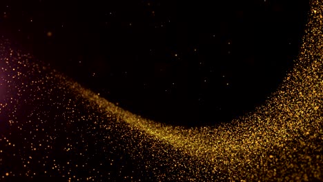 gold particles background. loop