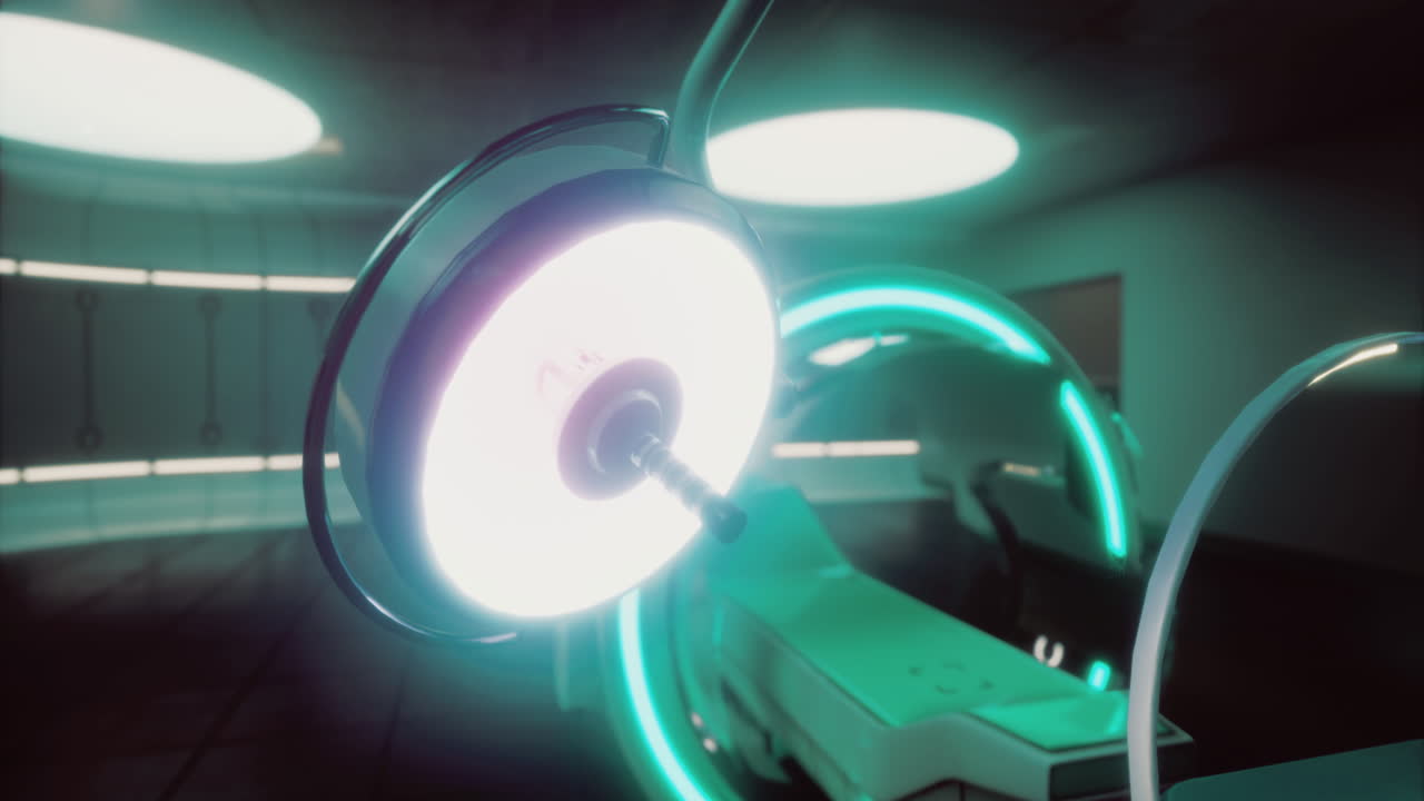 첨단 기술 장비를 갖춘 고급 의료 검사실 조명