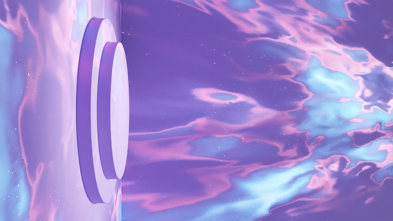 전자 상거래 판매 할인 및 액체 배경 3d 렌더링 애니메이션