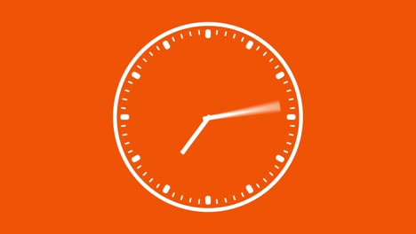 clock animation, motion graphic, 12 hour loop, clock with moving, watch animation, 4k 3840 × 2160 video footage