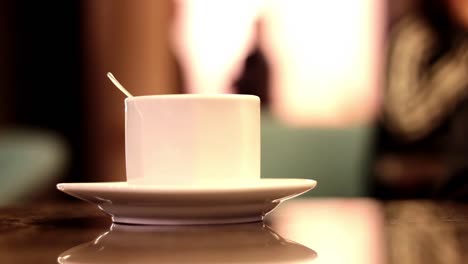 friends drinking tea and coffee in cafe 2