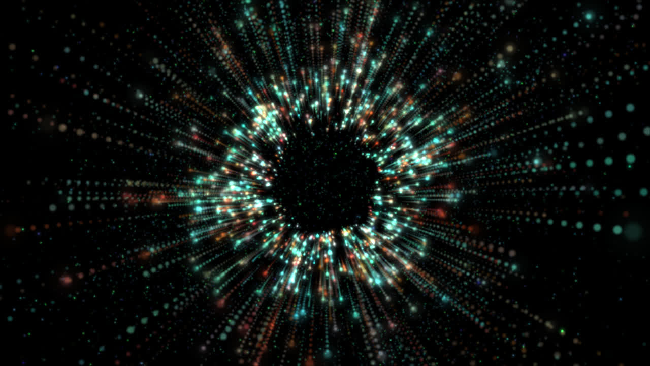 Abstract Glowing Particle Explosion