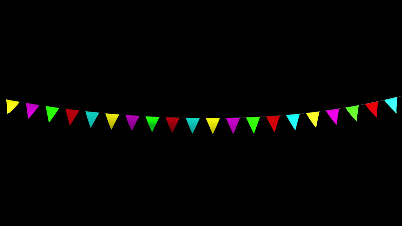 Colorful Triangle Flags Garland