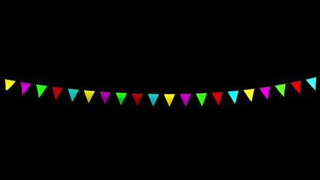 colorful triangle flags garland