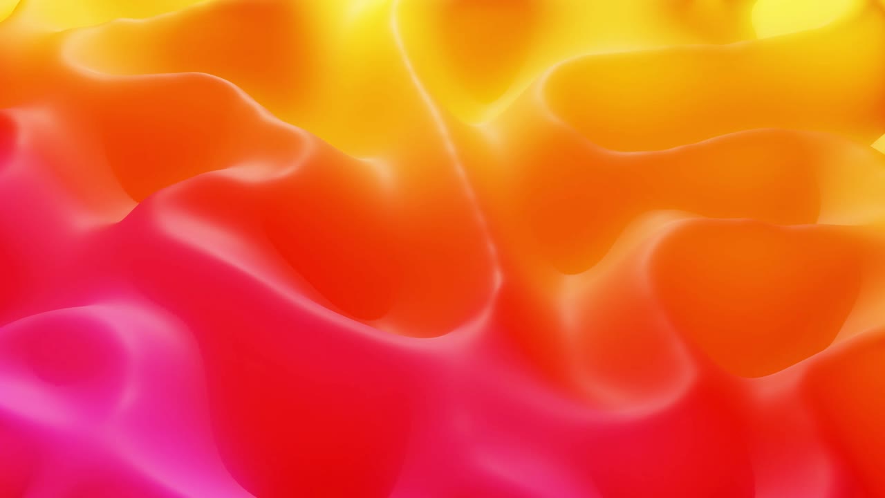 estilo abstracto de fondo en bucle, cambiando la superficie de material translúcido suave como jalea de melocotón. creativo suave brillante 3d bg con brillo interno para eventos festivos 4k. gradiente amarillo naranja rojo.