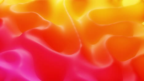 estilo abstracto de fondo en bucle, cambiando la superficie de material translúcido suave como jalea de melocotón. creativo suave brillante 3d bg con brillo interno para eventos festivos 4k. gradiente amarillo naranja rojo.