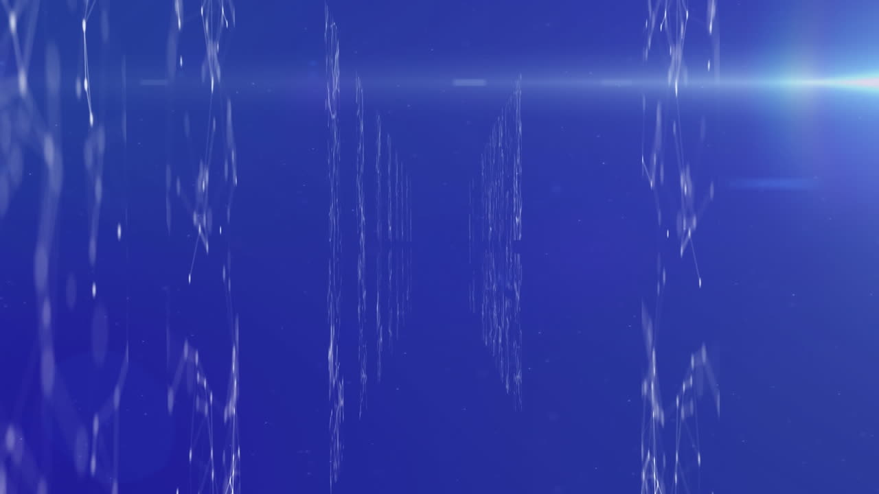 dna 가닥을 가로지르는 연결 네트워크의 애니메이션