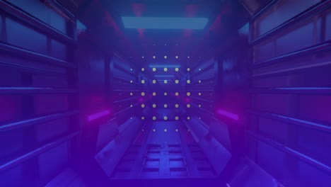 animación de puntos de colores sobre el túnel digital