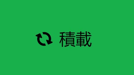 japanese. loading circle with green screen on device screen digital display of web page website. computer software monitor viewpoint of loading processing file, video, music, data.