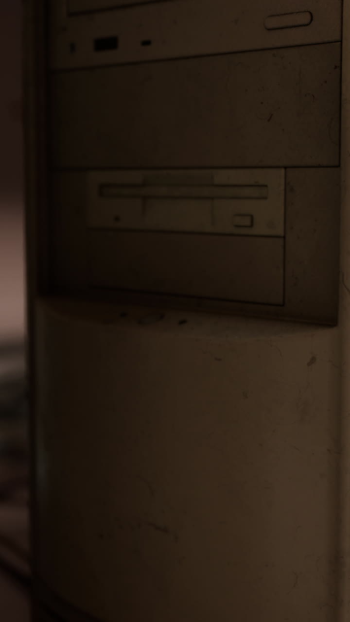 먼지 은 베이지 컴퓨터 타워