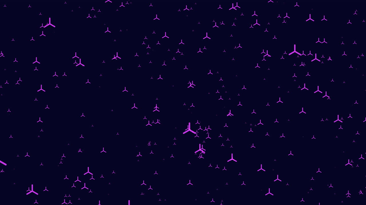 Symmetrical pink triangles create striking pattern on a black background