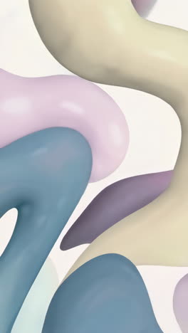 abstract fluid shapes in pastel tones
