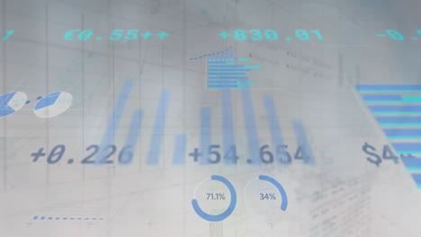 Animación-Del-Procesamiento-De-Datos-Sobre-El-Mercado-De-Valores-Sobre-Fondo-Blanco