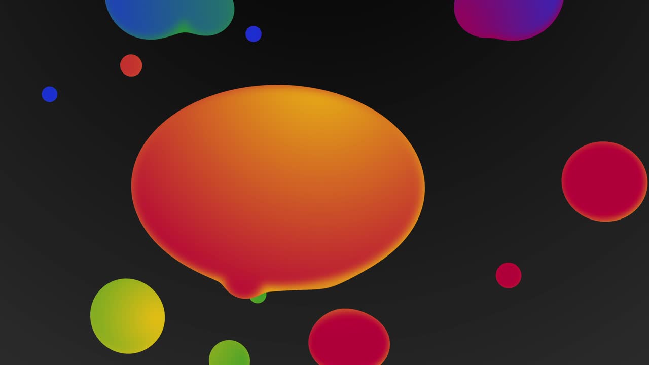 fondo líquido abstracto de moda con bolas de gradiente 4k